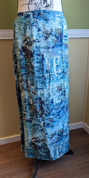 Vintage Natalie and me a div rousso apparel group silk wrap maxi skirt - Picture 1 of 11